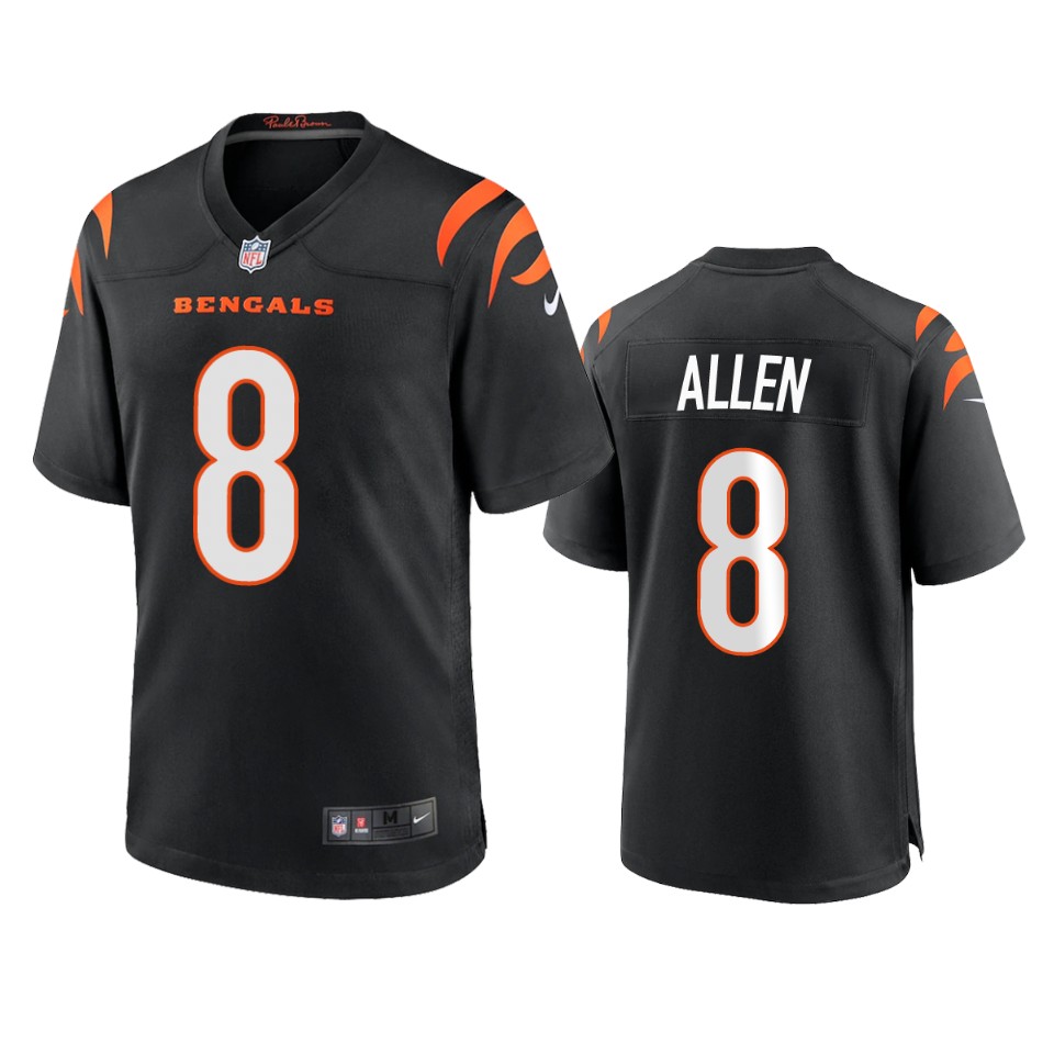 men's bengals brandon allen black 2021 game jersey