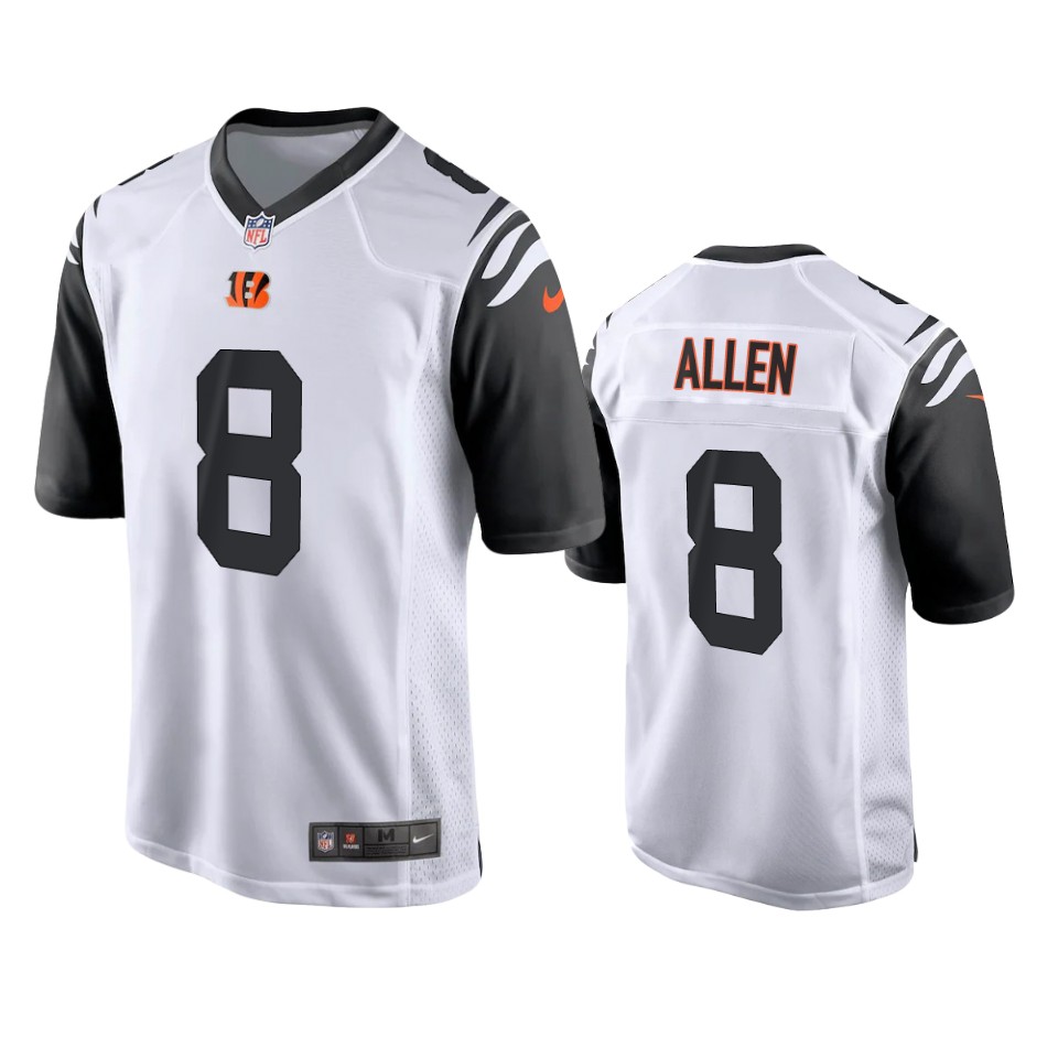 men's bengals brandon allen white 2021 alternate game jersey