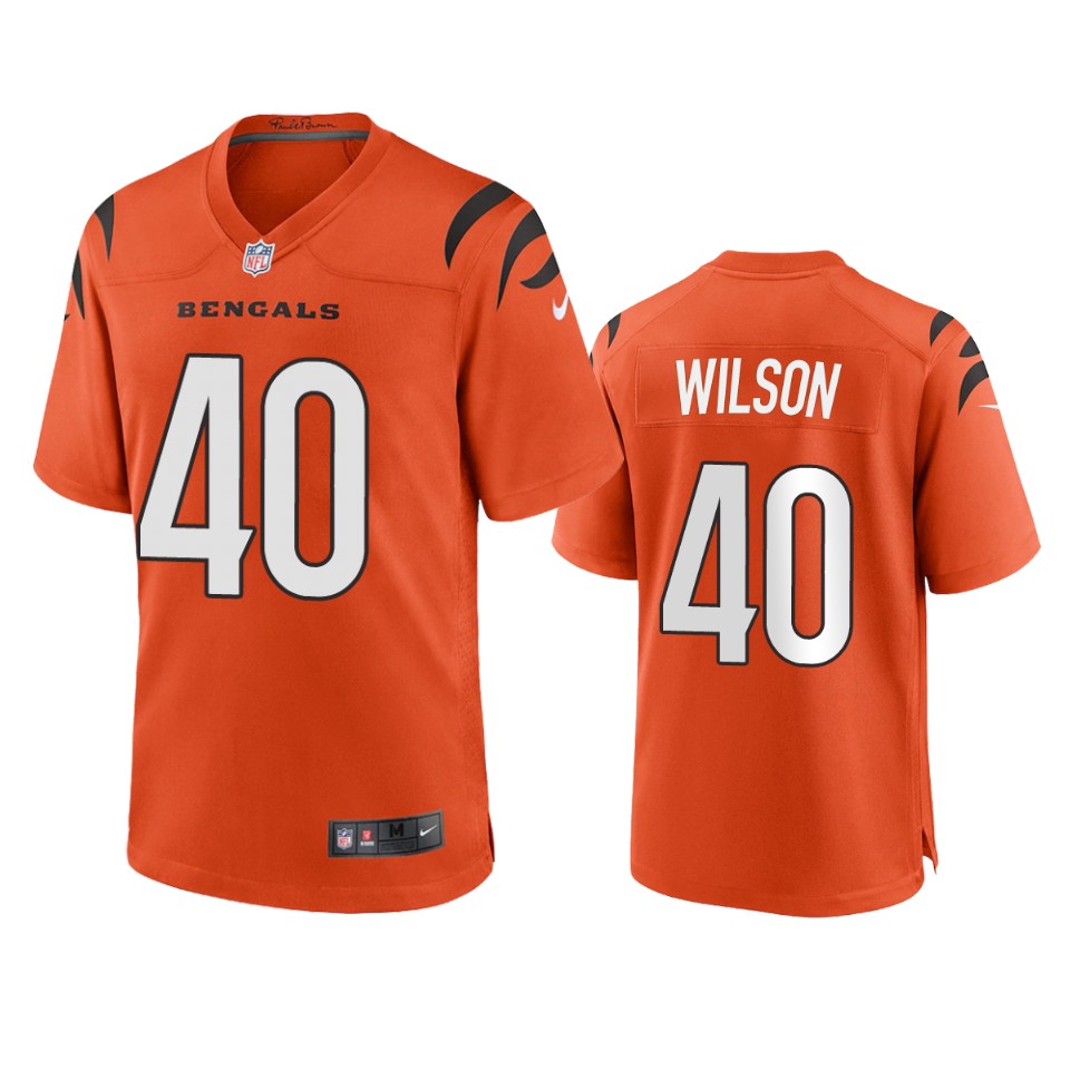 men's bengals brandon wilson orange 2021 game jersey