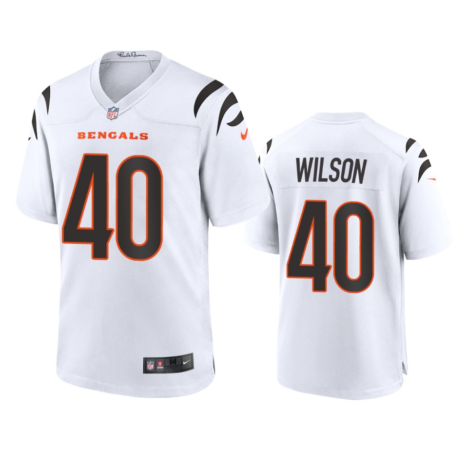 men's bengals brandon wilson white 2021 game jersey 1