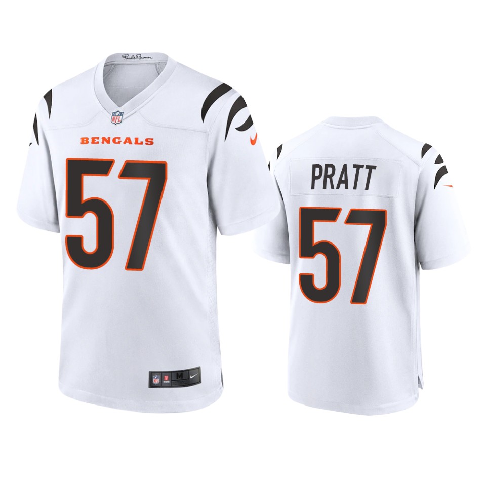 men's bengals germaine pratt white 2021 game jersey