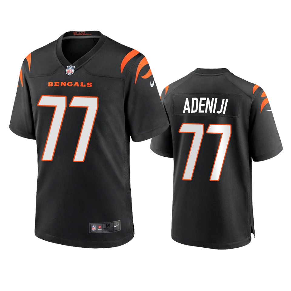 men's bengals hakeem adeniji black 2021 game jersey