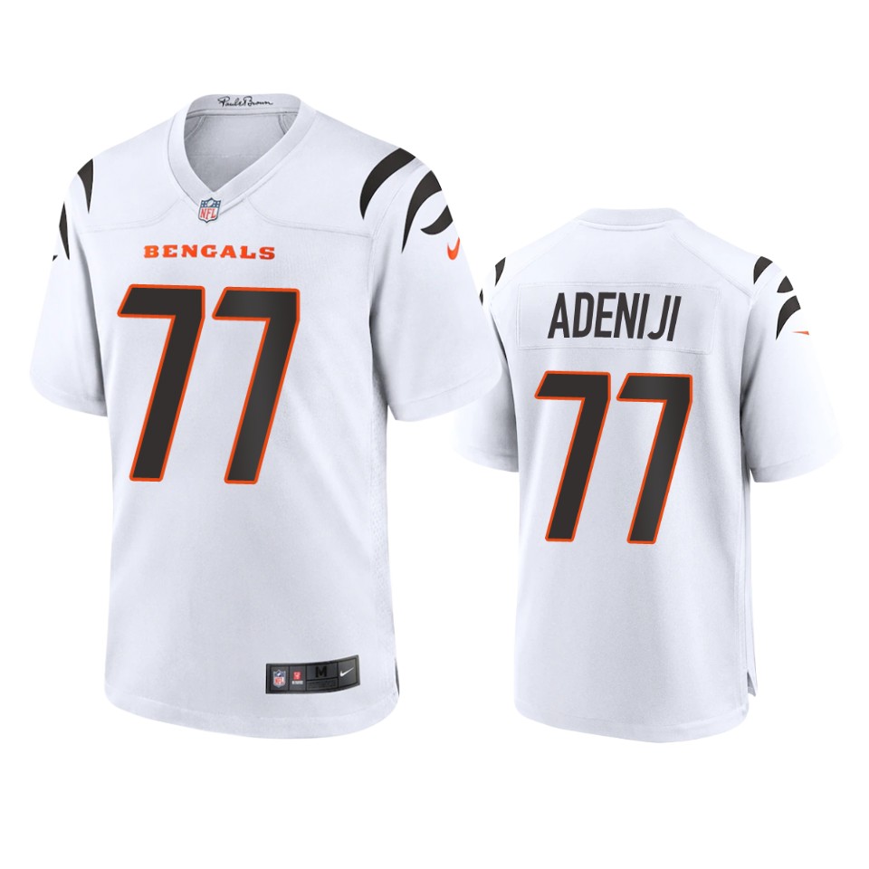 men's bengals hakeem adeniji white 2021 game jersey 1