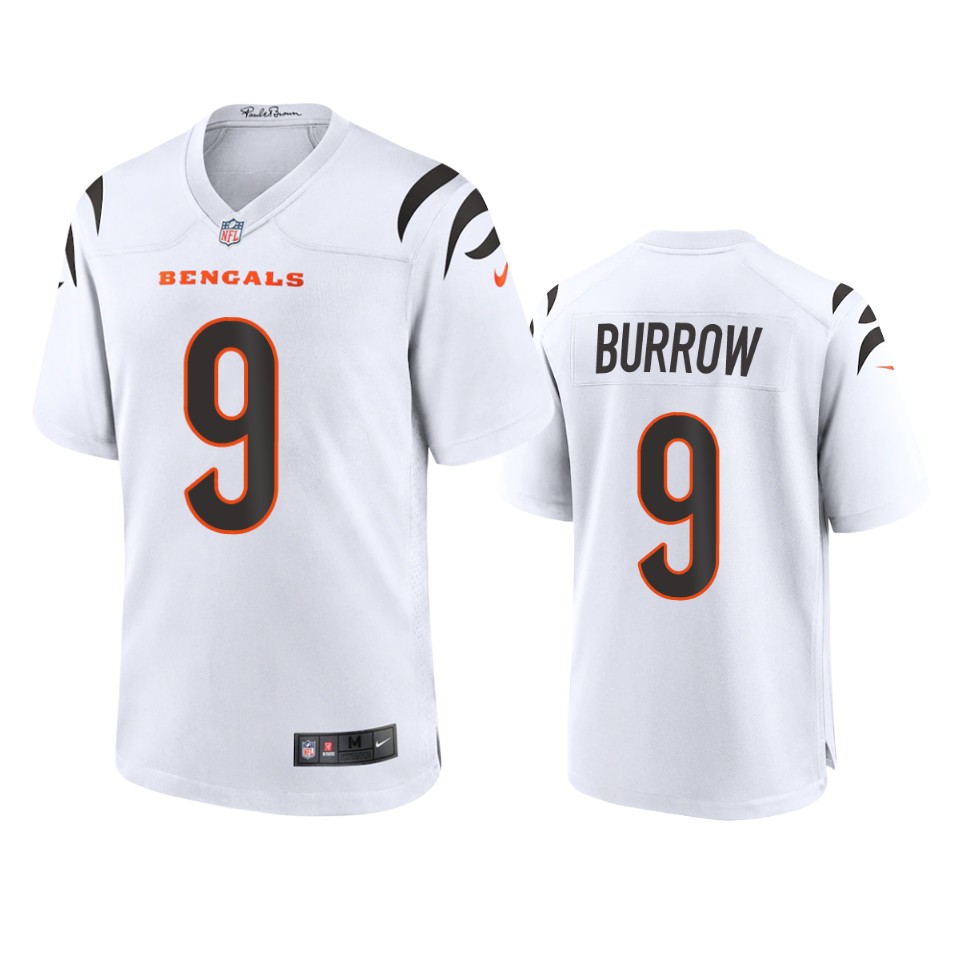 men's bengals joe burrow white 2021 game jersey