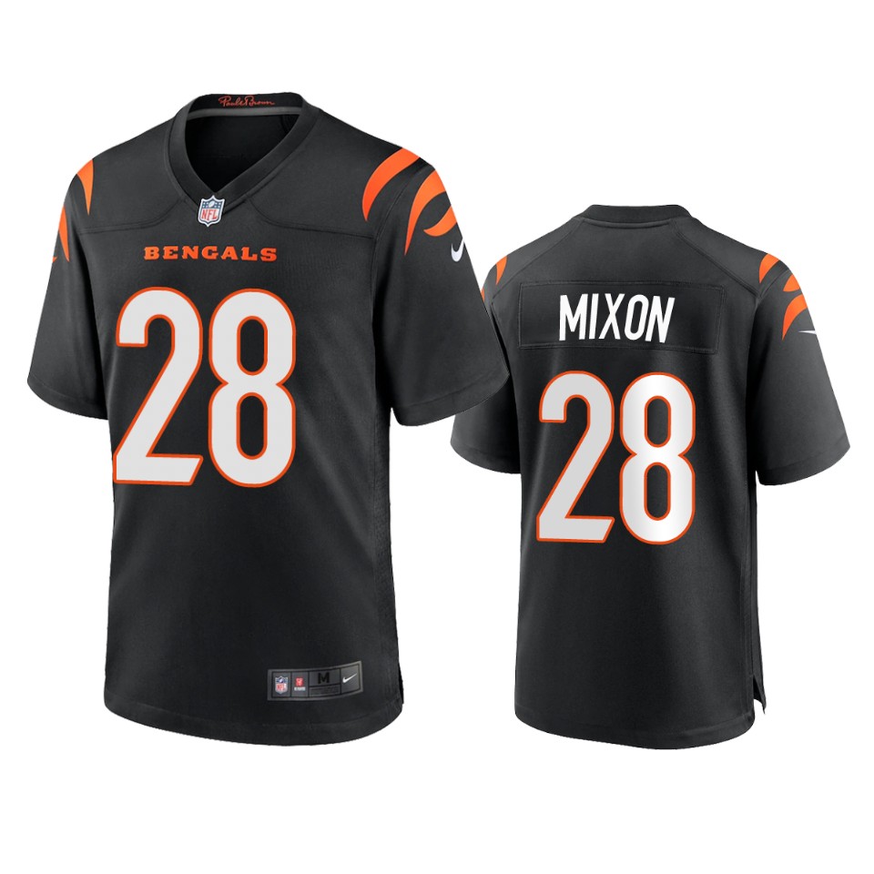 men's bengals joe mixon black 2021 game jersey