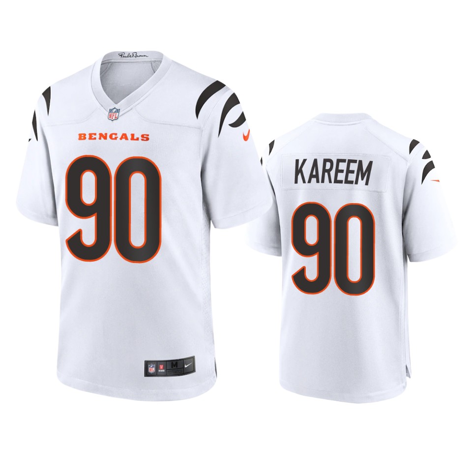 men's bengals khalid kareem white 2021 game jersey