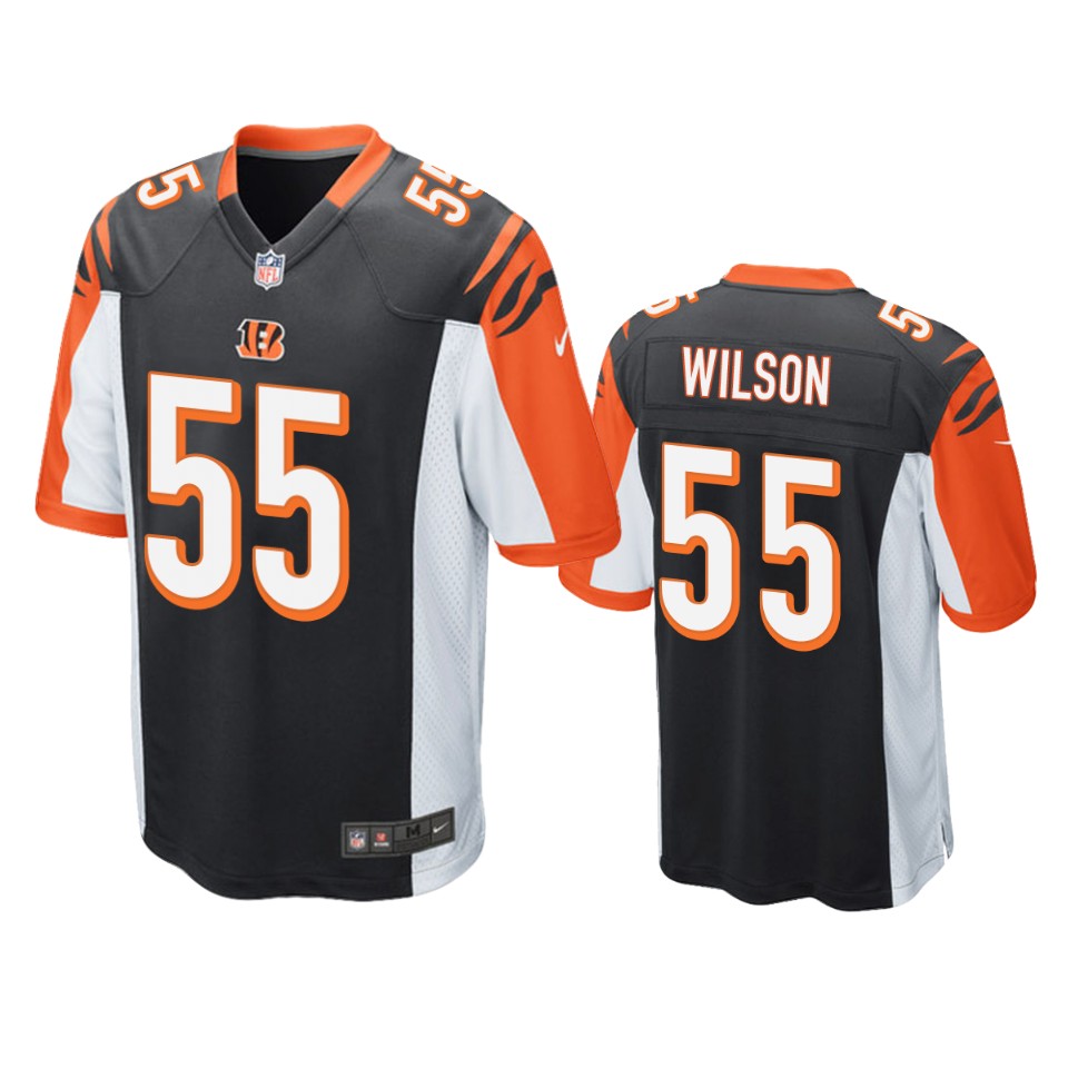 men's bengals logan wilson black game jersey