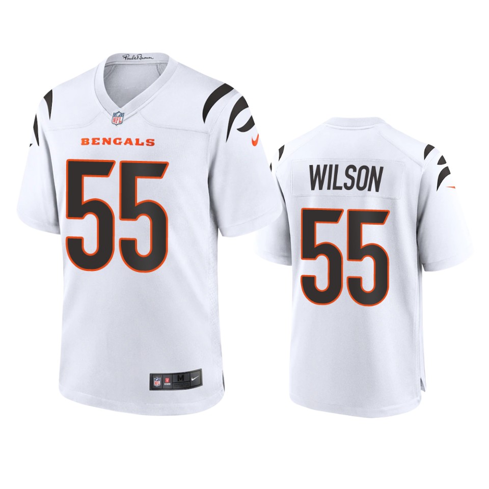 men's bengals logan wilson white 2021 game jersey