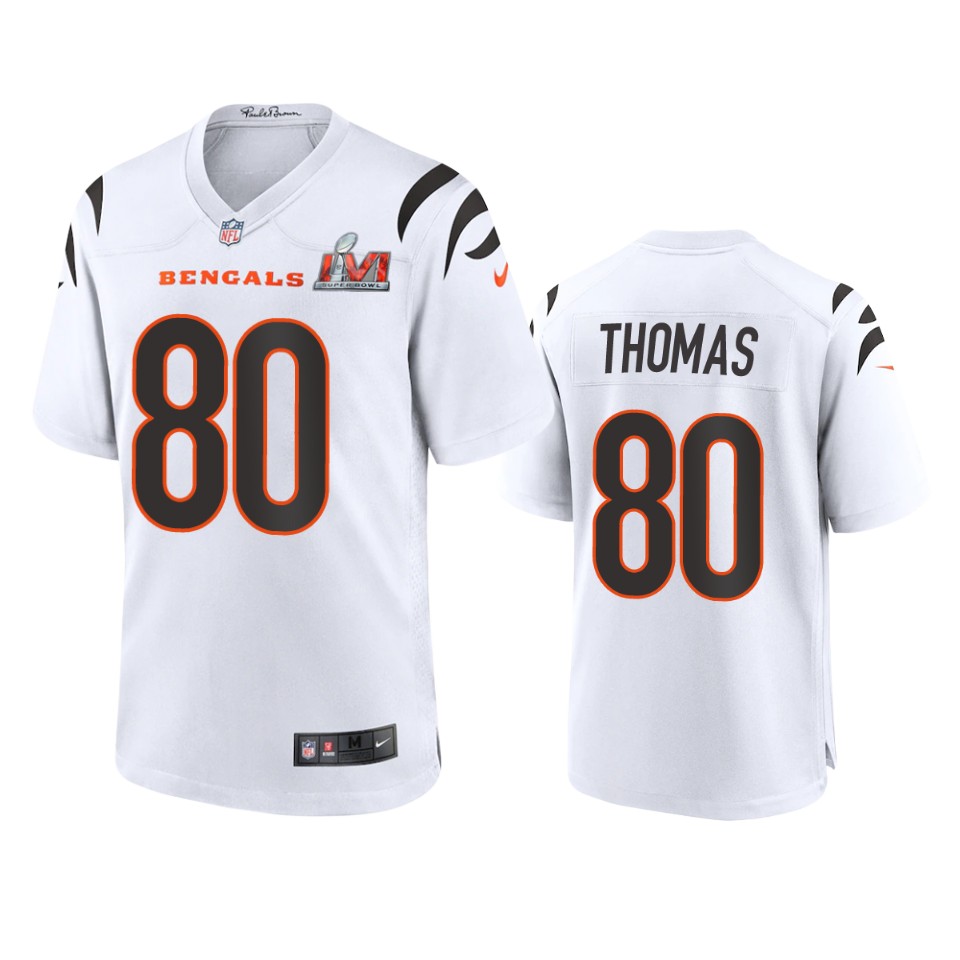 men's bengals mike thomas white super bowl lvi game jersey