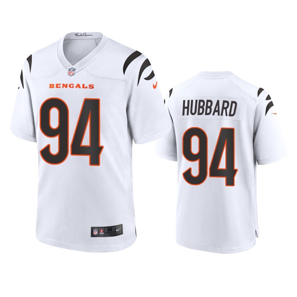 men's bengals sam hubbard white 2021 game jersey