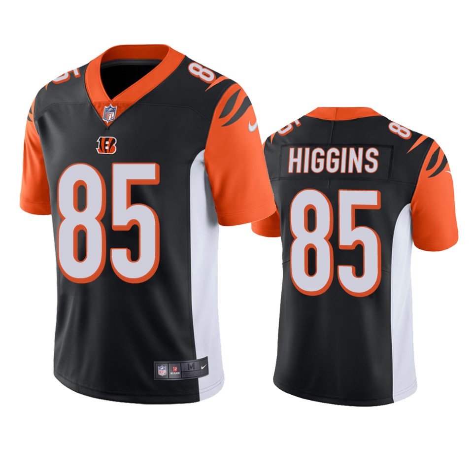 men's bengals tee higgins black vapor limited jersey