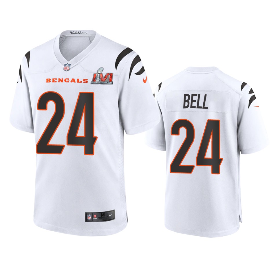 men's bengals vonn bell white super bowl lvi game jersey