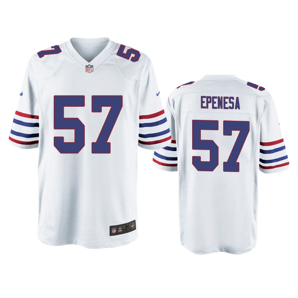 men's bills a.j. epenesa white alternate game jersey