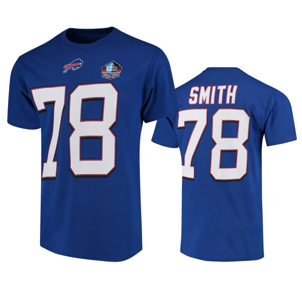 men's bills bruce smith royal hall of fame t shirt