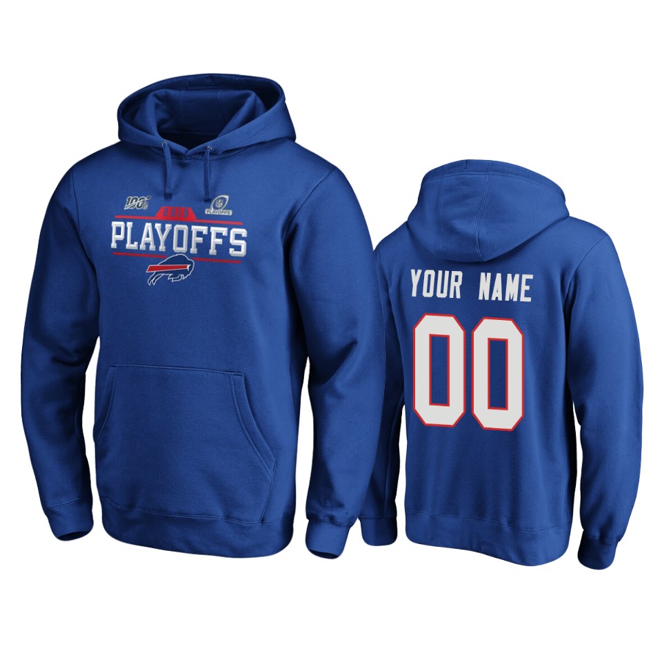 men's bills custom royal 2019 nfl playoffs chip shot pullover hoodie