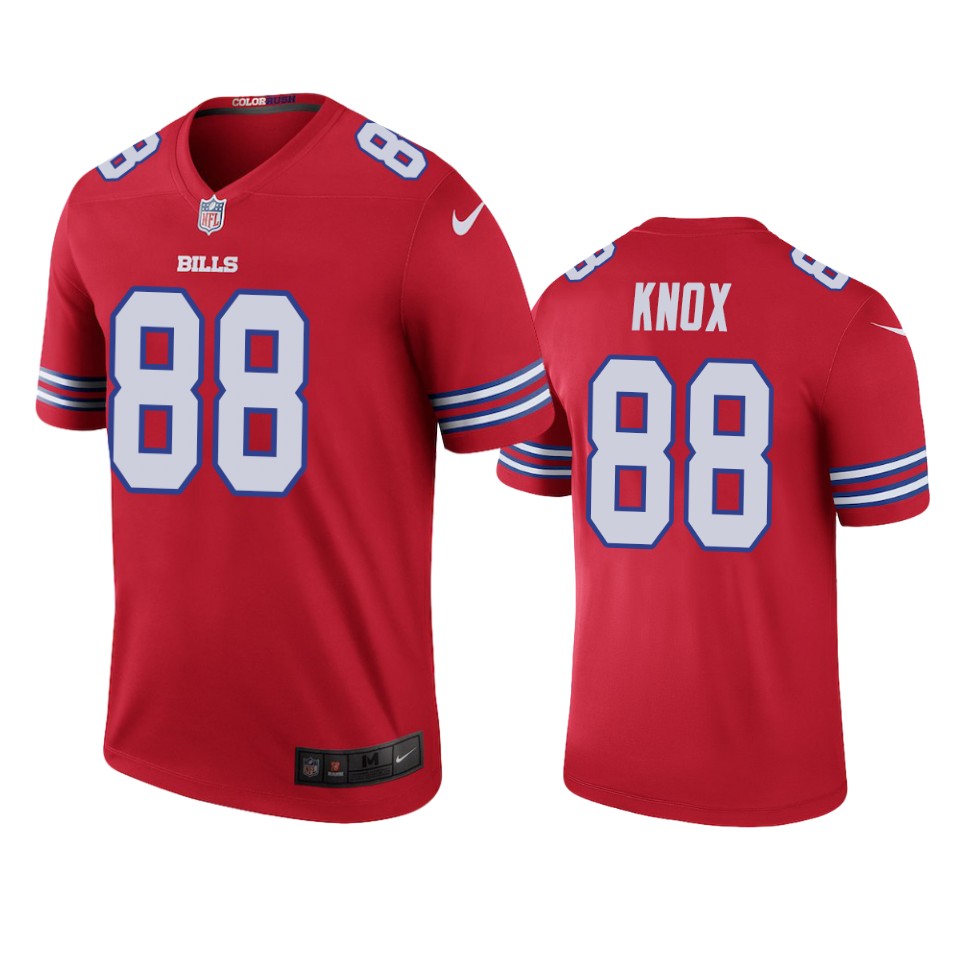 men's bills dawson knox red color rush legend jersey