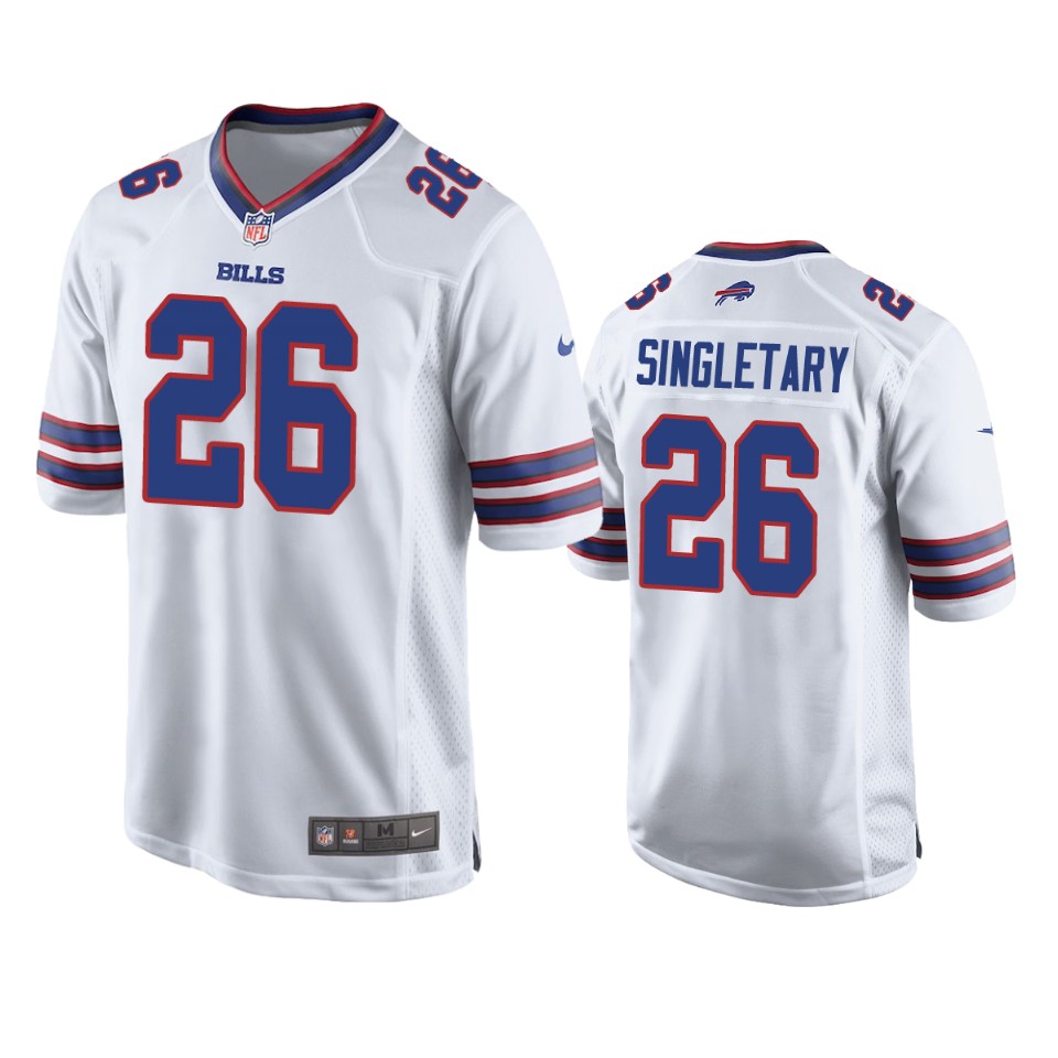 men's bills devin singletary white game jersey