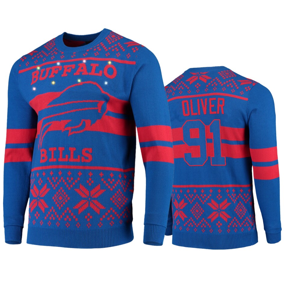 men's bills ed oliver royal 2019 ugly christmas light up sweater