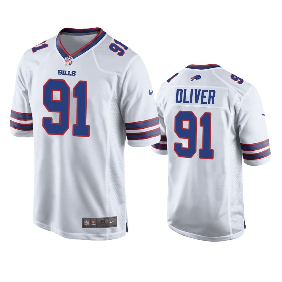 men's bills ed oliver white game jersey
