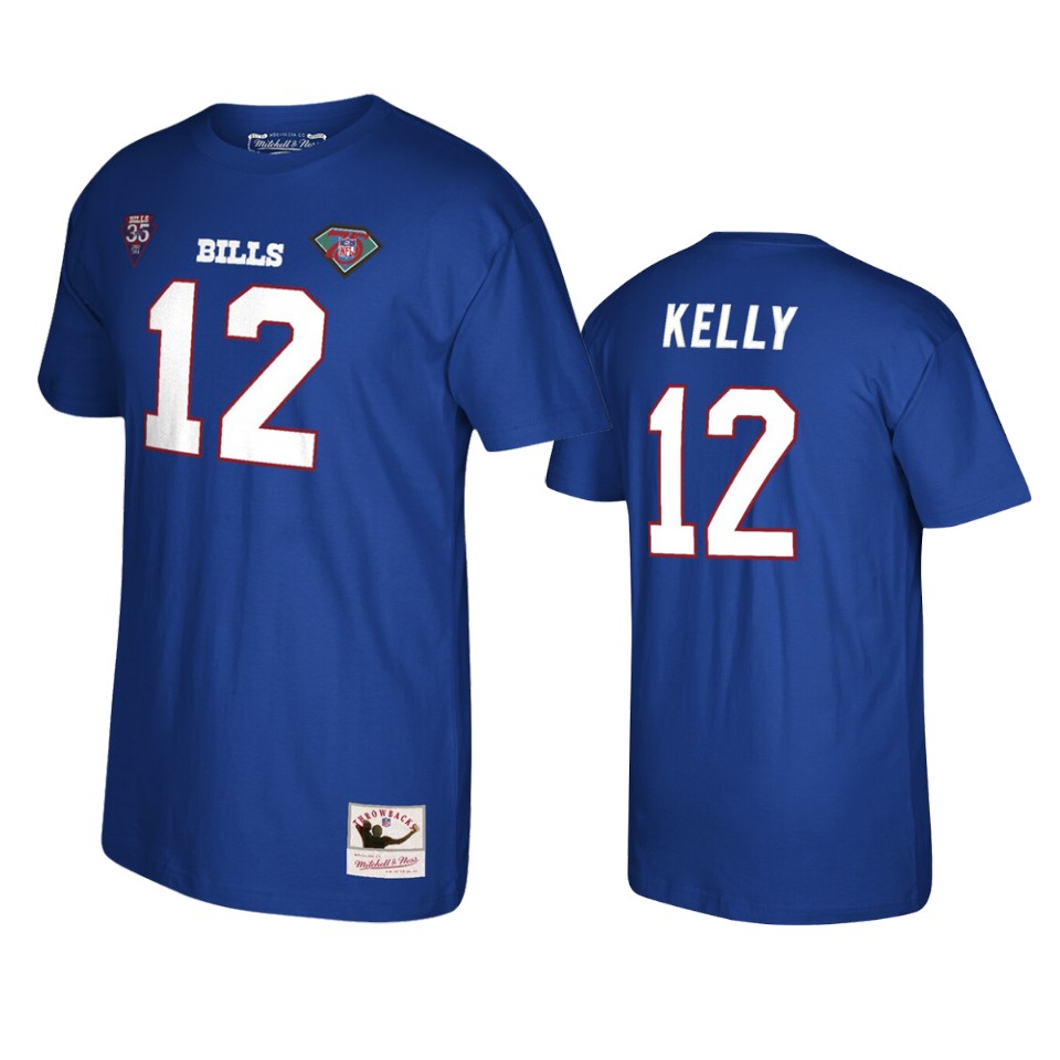men's bills jim kelly royal 1994 retired player t shirt