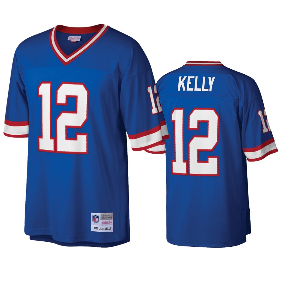 men's bills jim kelly royal retired player jersey