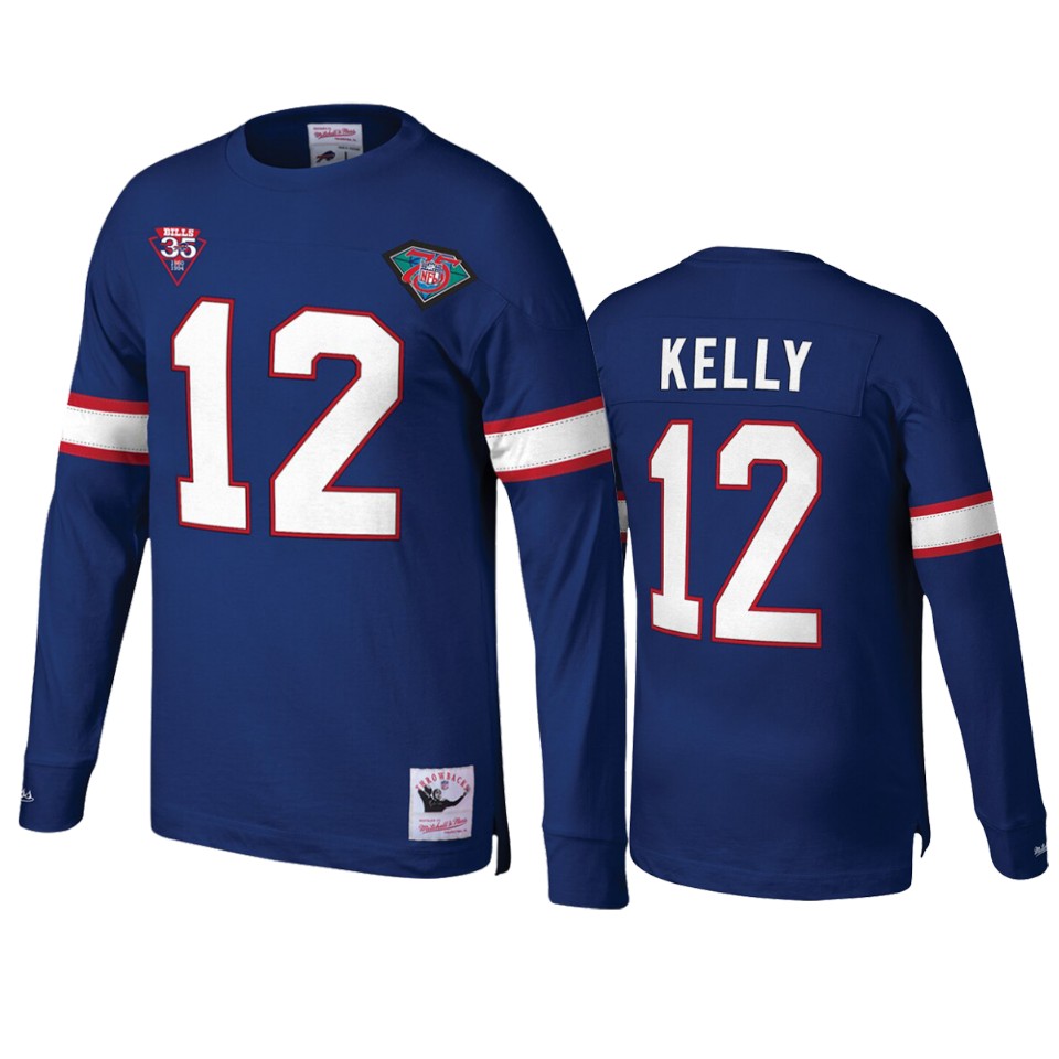 men's bills jim kelly royal throwback t shirt
