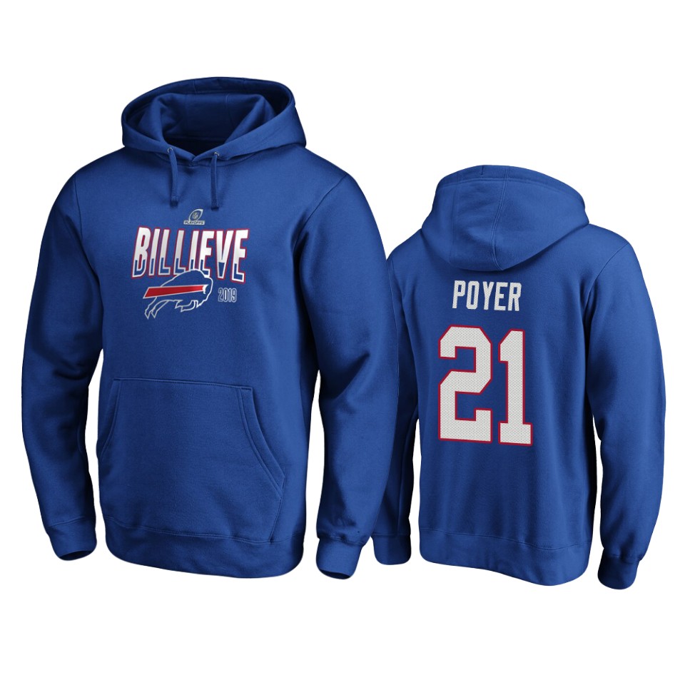 men's bills jordan poyer royal 2019 nfl playoffs hometown checkdown pullover hoodie