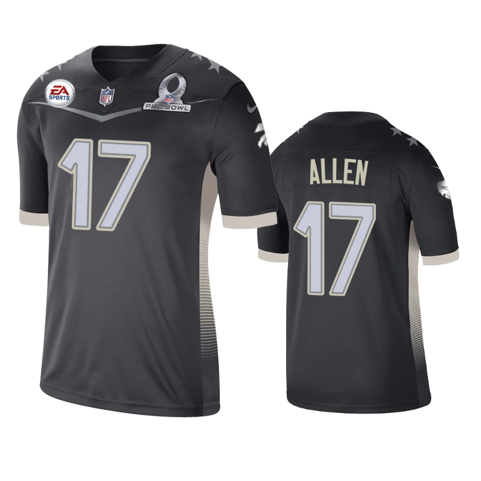 men's bills josh allen anthracite 2021 afc pro bowl game jersey