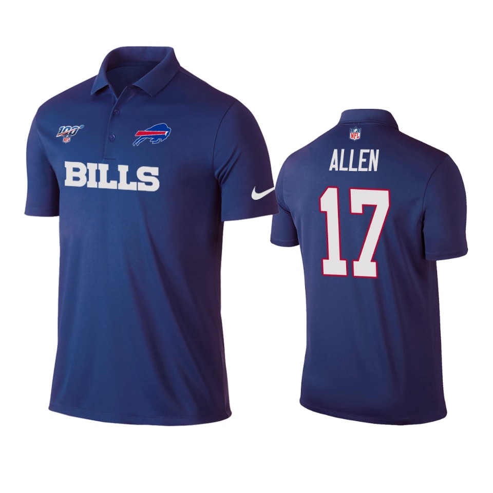 men's bills josh allen royal 100th season polo