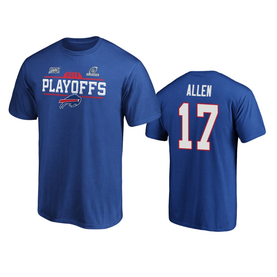 men's bills josh allen royal 2019 nfl playoffs chip shot t shirt