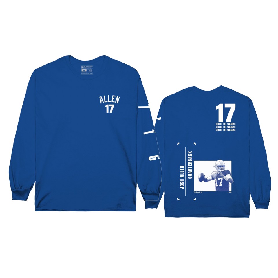 men's bills josh allen royal player graphic long sleeve t shirt