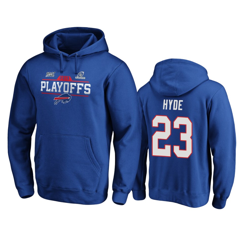 men's bills micah hyde royal 2019 nfl playoffs chip shot pullover hoodie