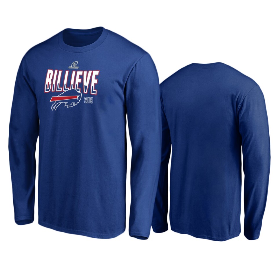 men's bills royal 2019 nfl playoffs hometown checkdown long sleeve t shirt