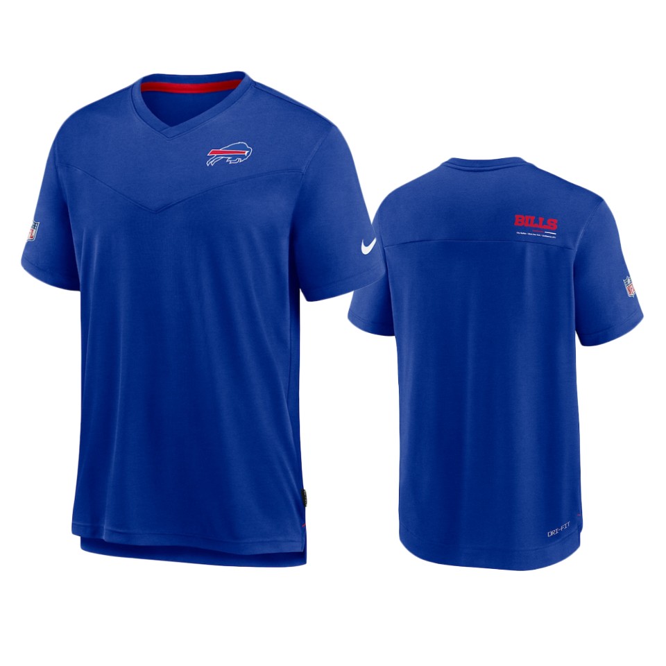 men's bills royal sideline coach chevron t shirt