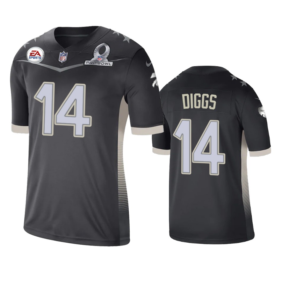 men's bills stefon diggs anthracite 2021 afc pro bowl game jersey