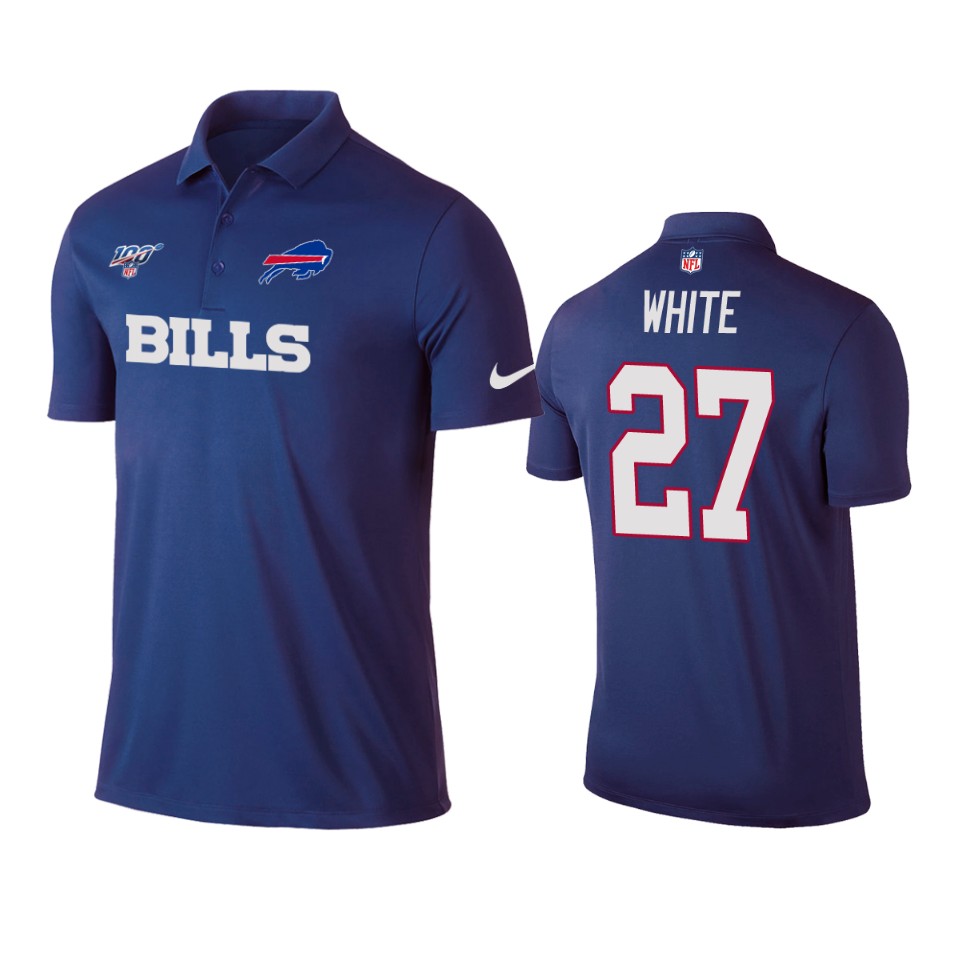 men's bills tre'davious white royal 100th season polo