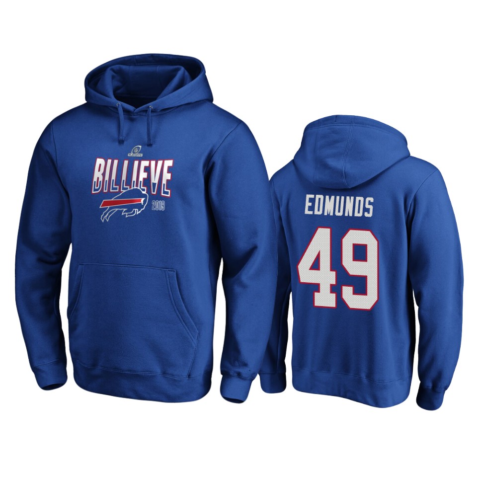 men's bills tremaine edmunds royal 2019 nfl playoffs hometown checkdown pullover hoodie