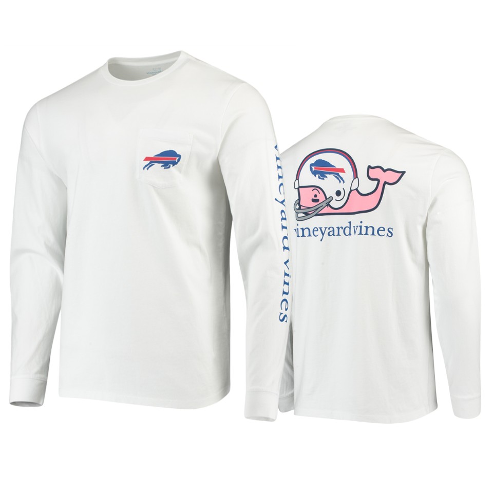 men's bills white whale helmet long sleeve t shirt