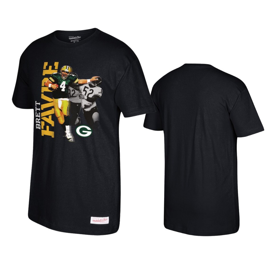 men's brett favre black photo real traditional t shirt
