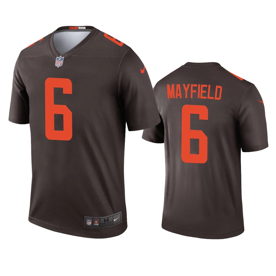 men's browns baker mayfield brown 2020 alternate legend jersey