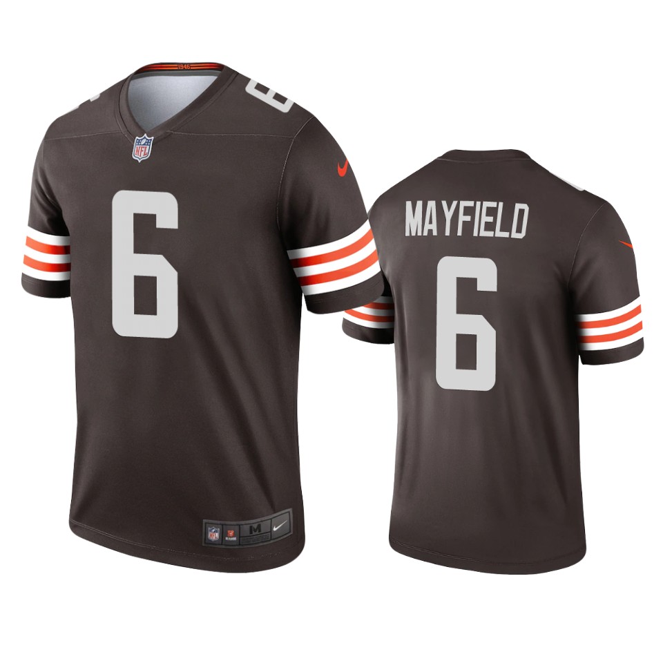men's browns baker mayfield brown 2020 legend jersey