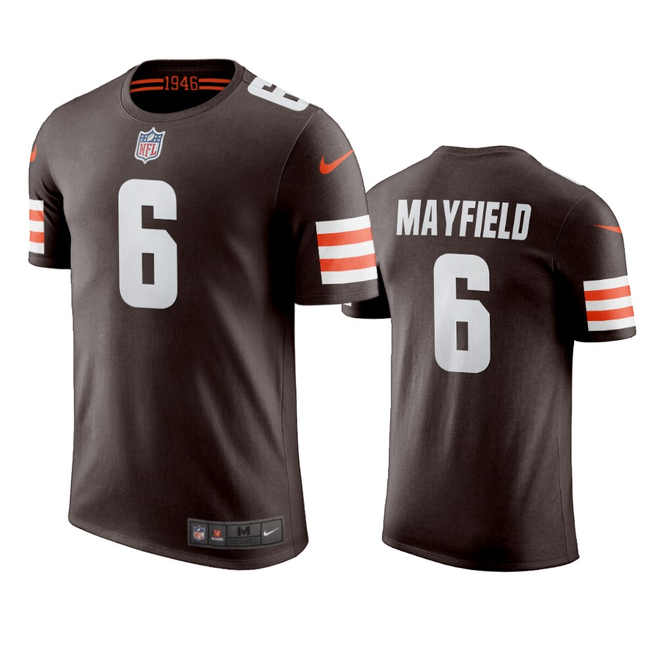 men's browns baker mayfield nikebrown t shirt