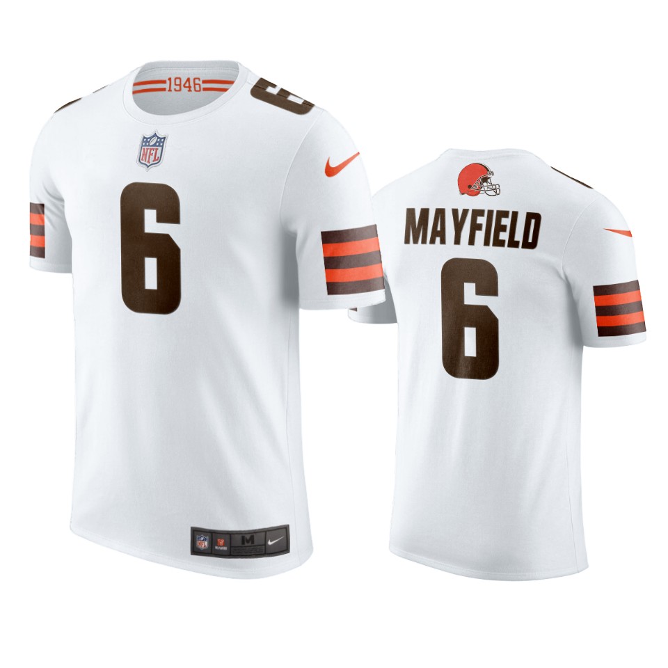 men's browns baker mayfield nikewhite t shirt