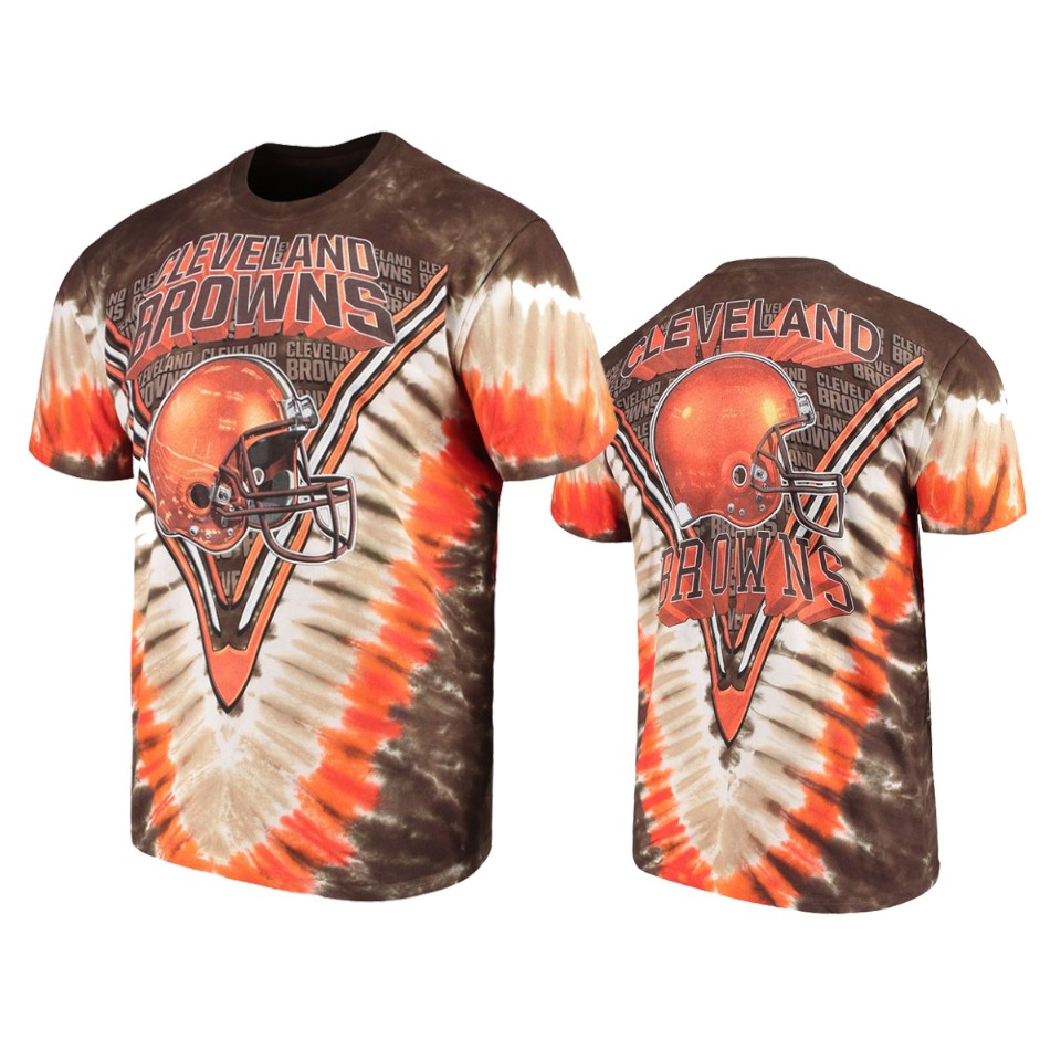 men's browns brown tie dye premium t shirt