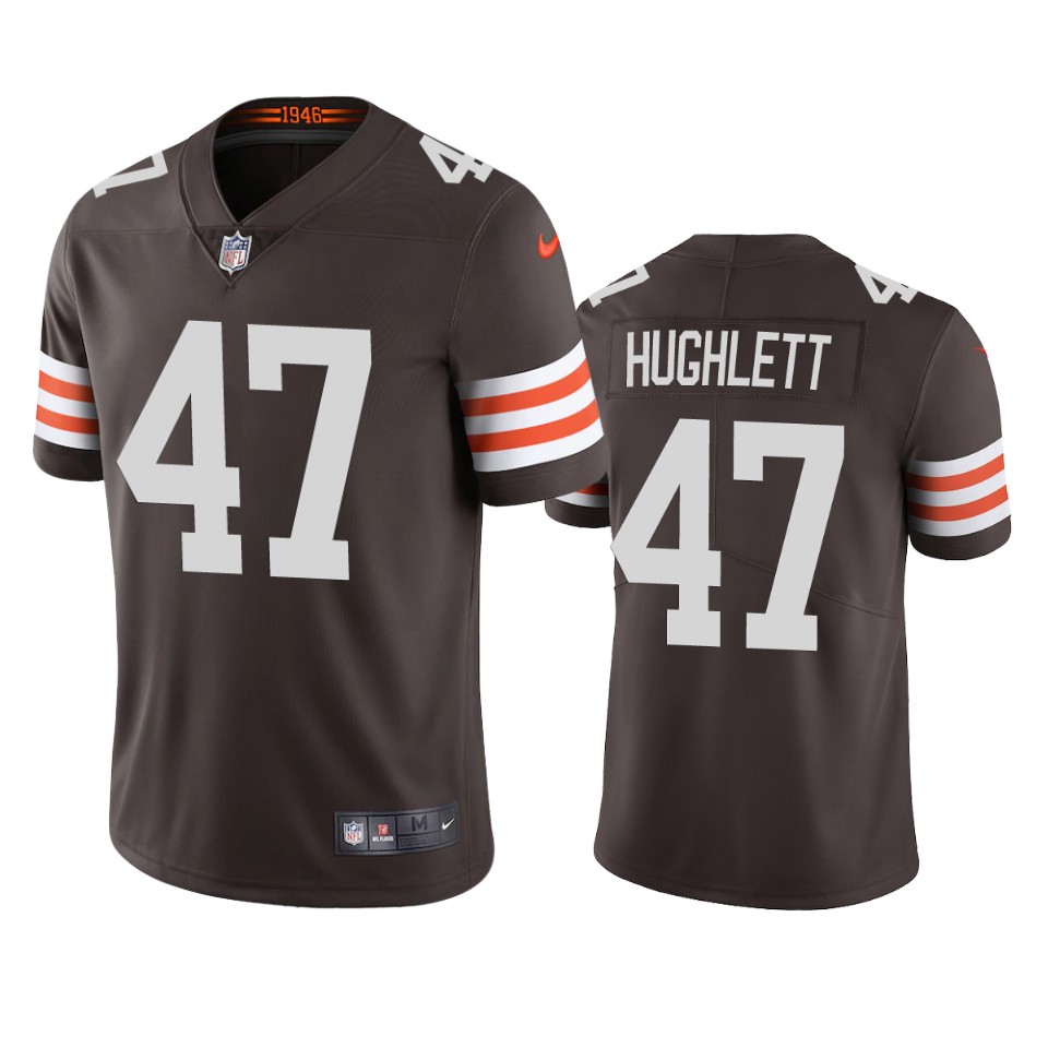 men's browns charley hughlett brown 2020 vapor limited jersey