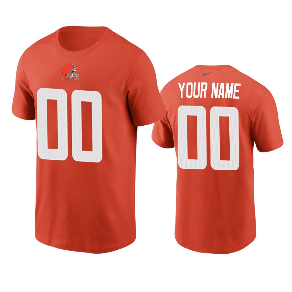 men's browns custom nikeorange t shirt