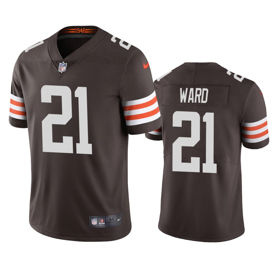 men's browns denzel ward brown 2020 vapor limited jersey