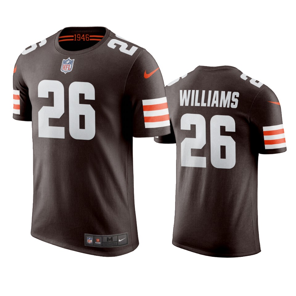 men's browns greedy williams nikebrown t shirt