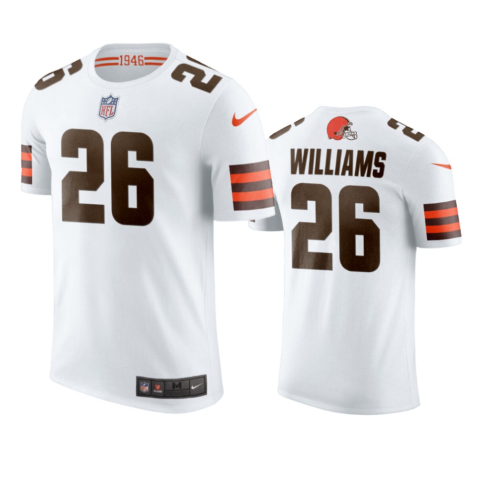 men's browns greedy williams nikewhite t shirt