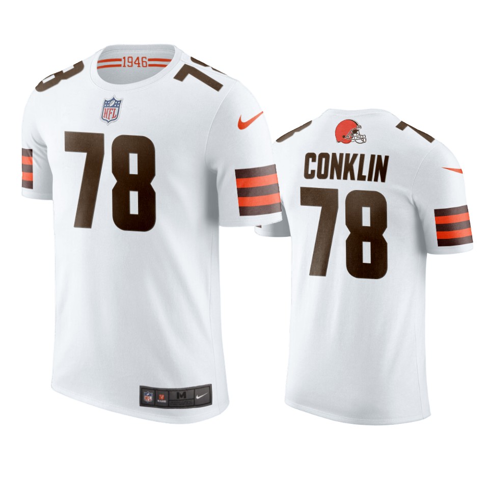 men's browns jack conklin nikewhite t shirt